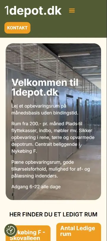 1 Depot – hjemmesidens mobilvisning