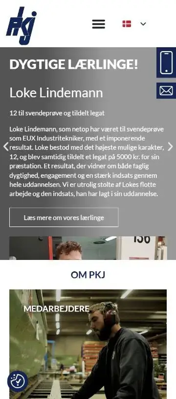 PKJ – mobilvisning uden telefonramme