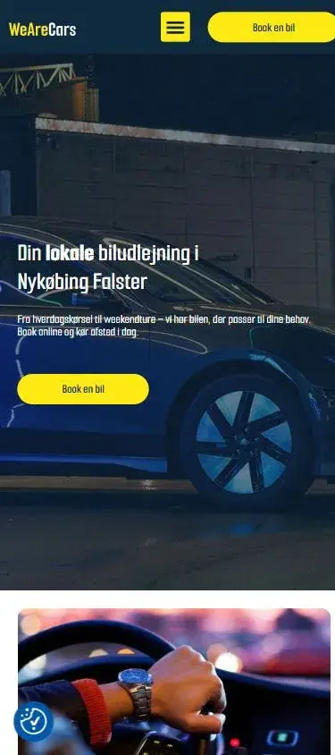 We are cars – mobilvisning uden telefonramme
